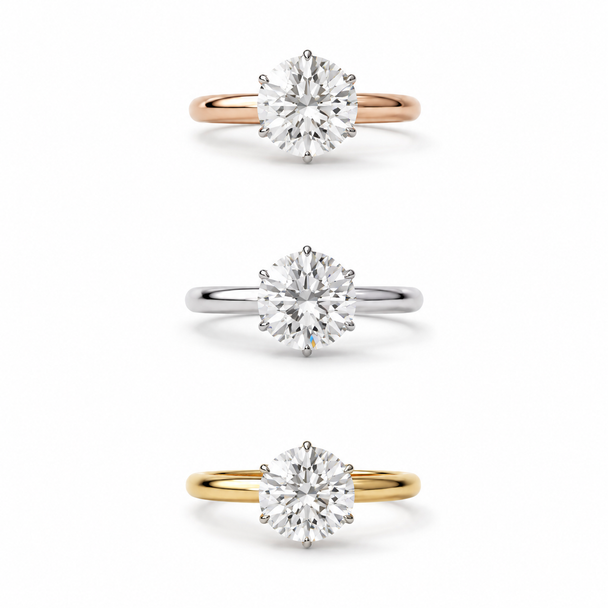 Solitaire 6 Prong Classic | Ring Setting Only