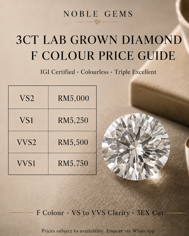 3ct Round Brilliant IGI Lab Grown Diamond