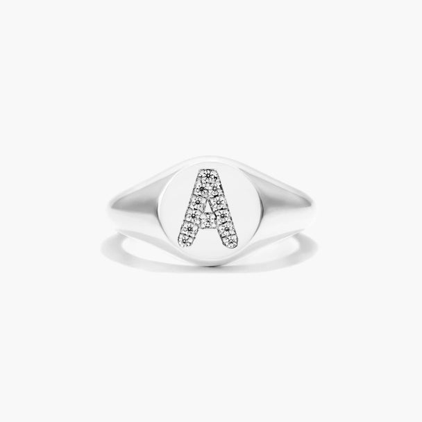 Diamond Initial Ring (A–Z)