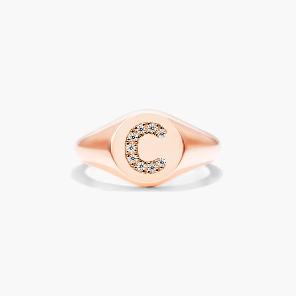 Diamond Initial Ring (A–Z)