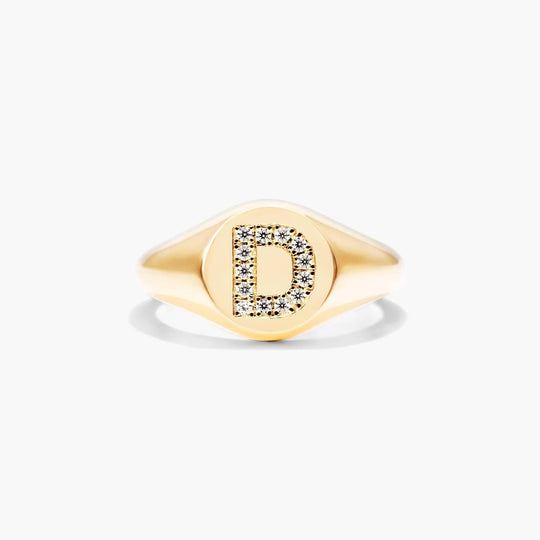 Diamond Initial Ring (A–Z)