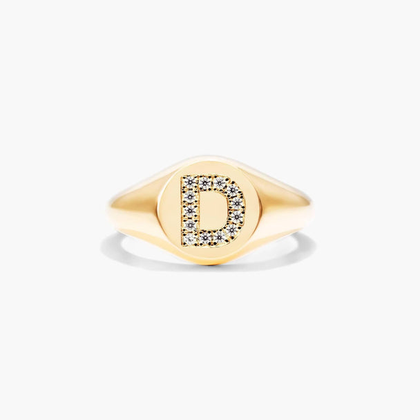 Diamond Initial Ring (A–Z)