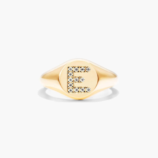 Diamond Initial Ring (A–Z)