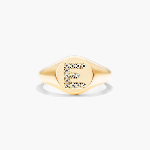 Diamond Initial Ring (A–Z)