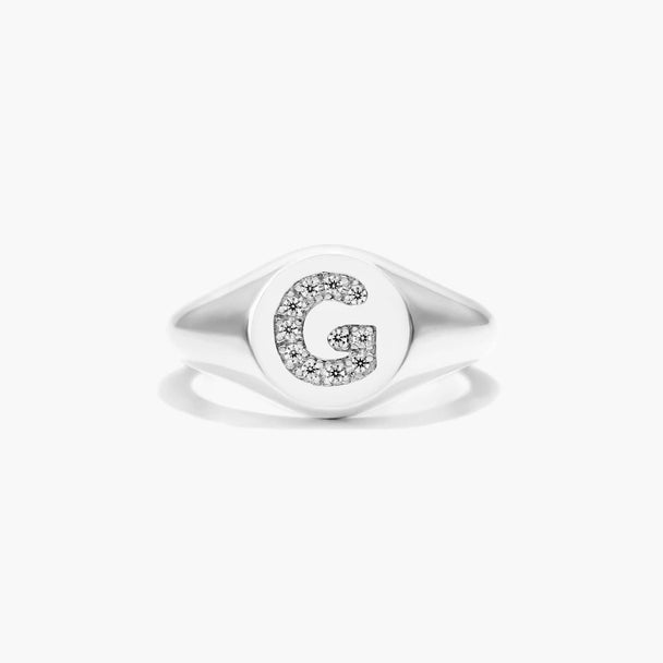 Diamond Initial Ring (A–Z)