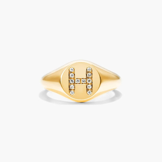 Diamond Initial Ring (A–Z)