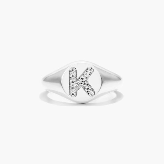 Diamond Initial Ring (A–Z)