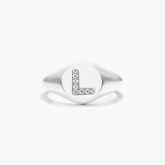 Diamond Initial Ring (A–Z)