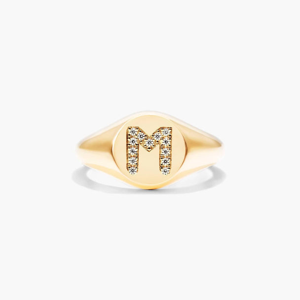 Diamond Initial Ring (A–Z)