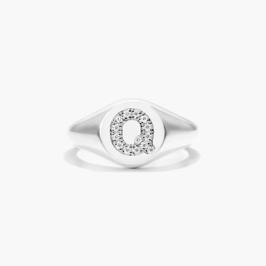 Diamond Initial Ring (A–Z)