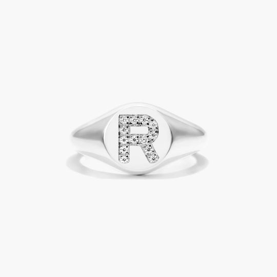 Diamond Initial Ring (A–Z)