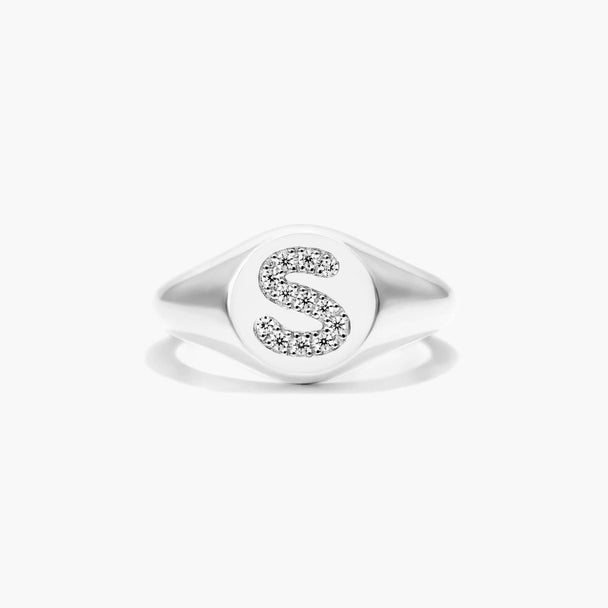 Diamond Initial Ring (A–Z)