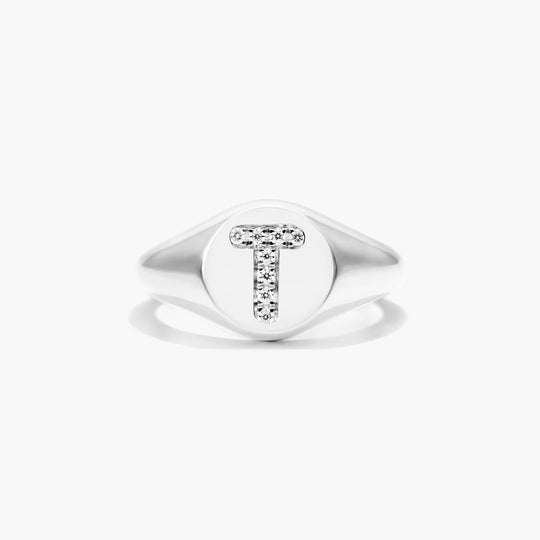 Diamond Initial Ring (A–Z)