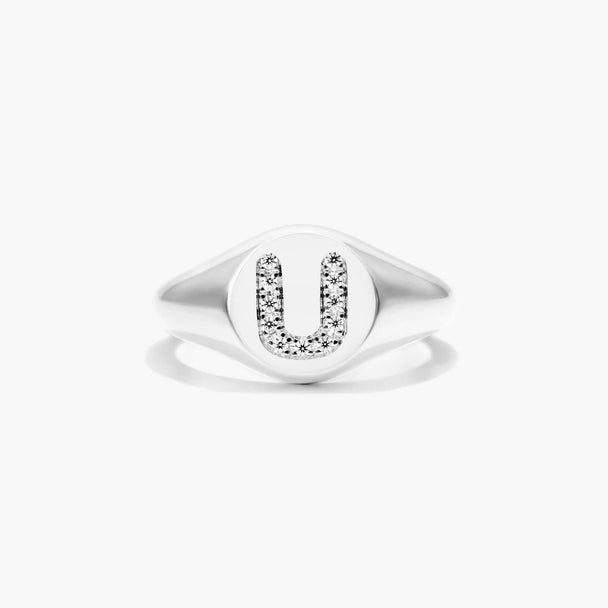 Diamond Initial Ring (A–Z)