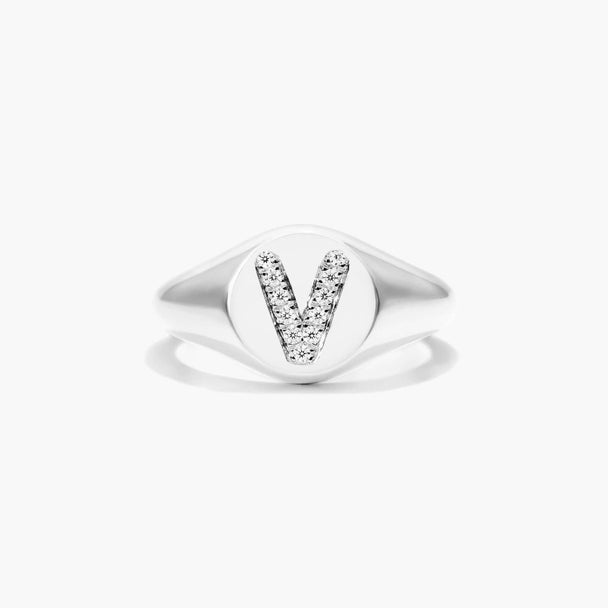 Diamond Initial Ring (A–Z)