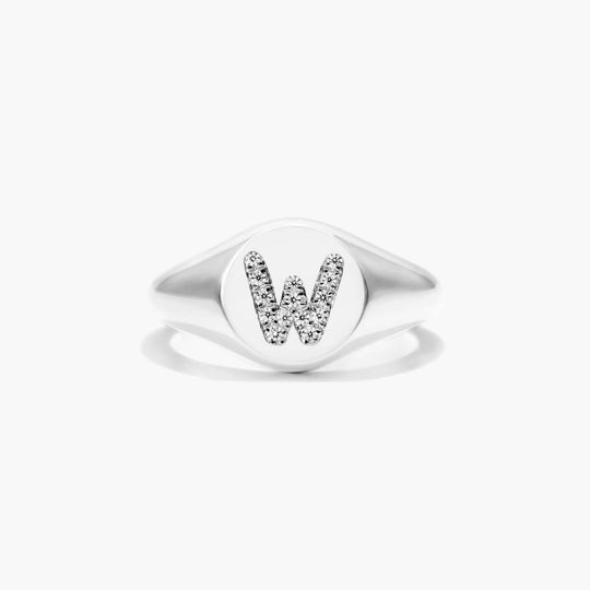 Diamond Initial Ring (A–Z)