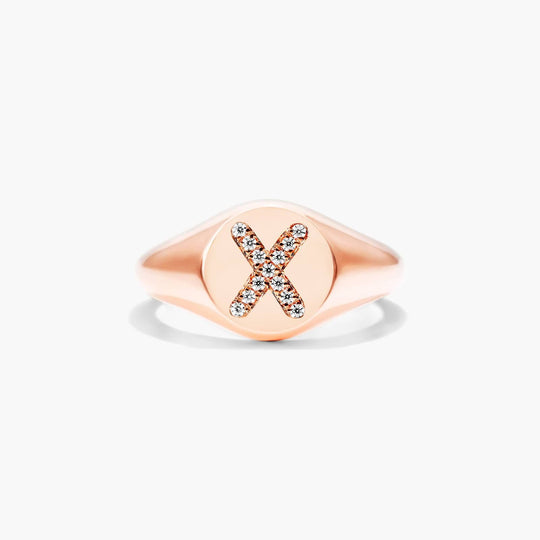 Diamond Initial Ring (A–Z)