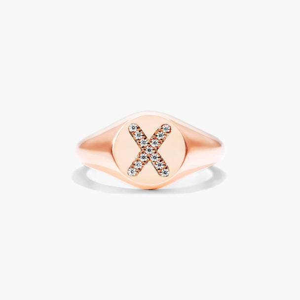 Diamond Initial Ring (A–Z)