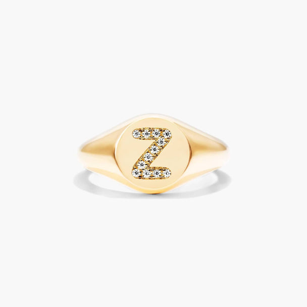 Diamond Initial Ring (A–Z)