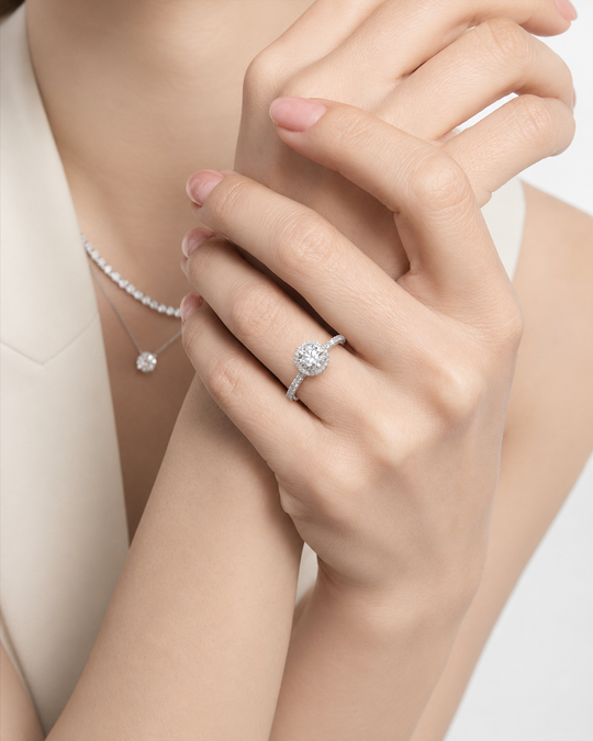 Halo Pave Band | Ring Setting Only