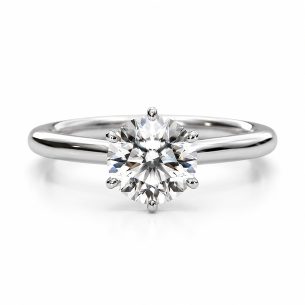 Solitaire 6 Prong Classic | Ring Setting Only