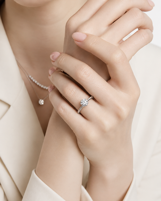Solitaire 6 Prong Classic | Ring Setting Only